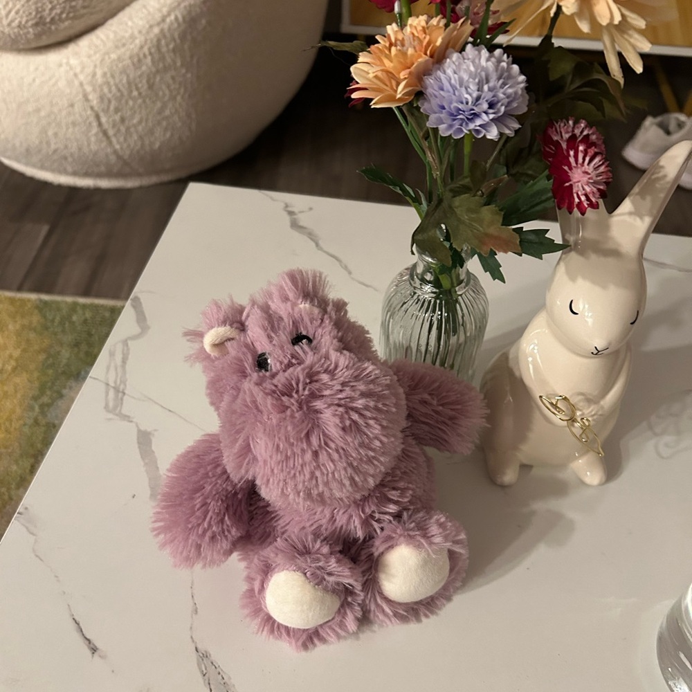 Warmies Little Purple Hippo Plushie - Picture 6 of 6